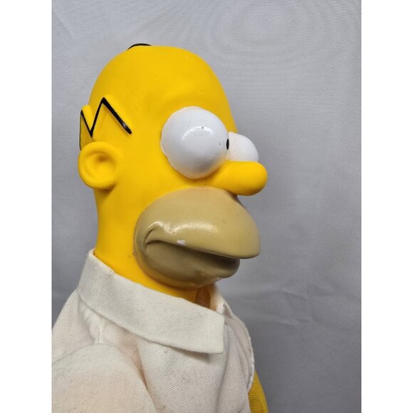 Vintage 1990 Homer Simpson 10” Plush Doll Toy Burger King Collectible Vinyl Head - Picture 7 of 14